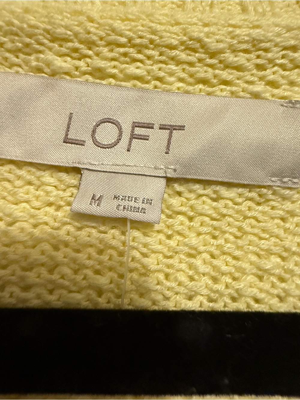 NWT LOFT Lemon Yellow Button-Front V-Neck Cardigan - Picture 3 of 6